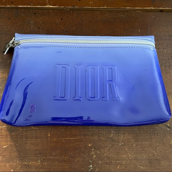Dior Bags Authentic Dior Bluepurple Cosmetic Makeup Bag New Poshmark